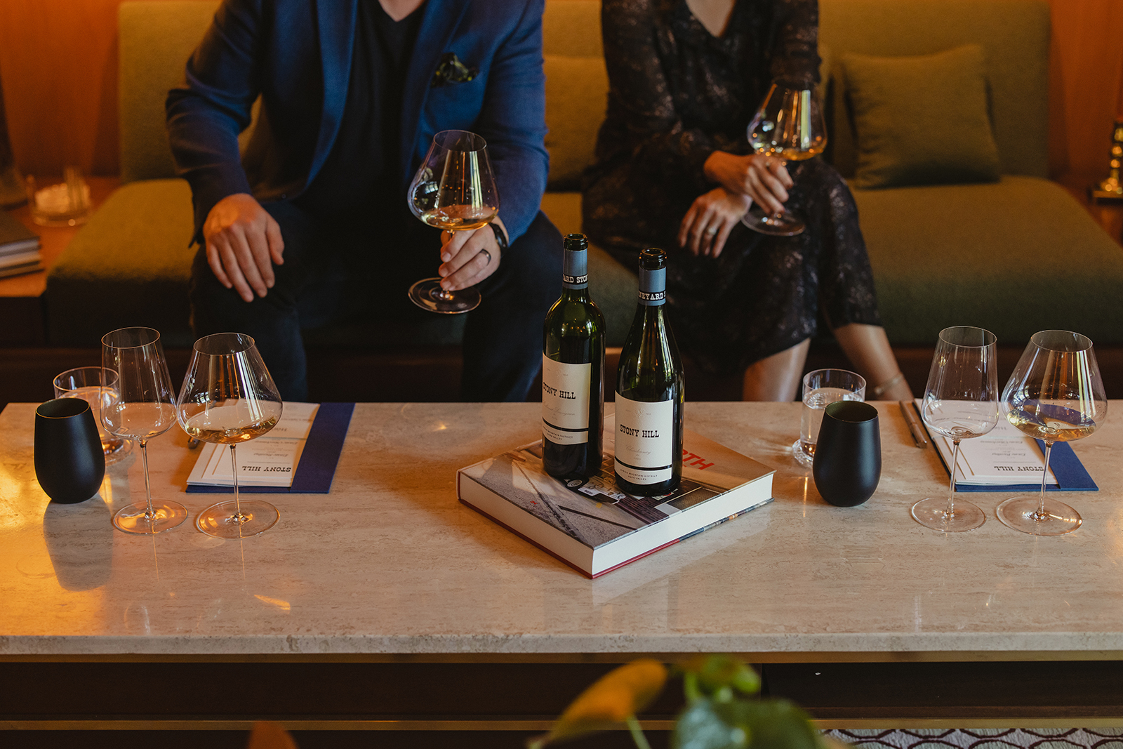 A group enjoying Stony Hill wines.